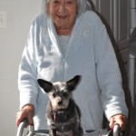 94 year old woman with dog