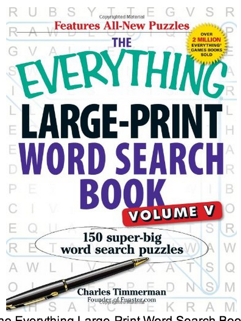 Large Print Word Search Puzzles Good Gifts For Senior Citizens