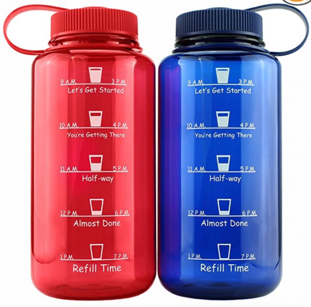 Live Infinitely 32 oz. Fruit Infuser Water Bottles with Time Marker, Insulation Sleeve & Recipe eBook - Fun & Healthy Way to Sta